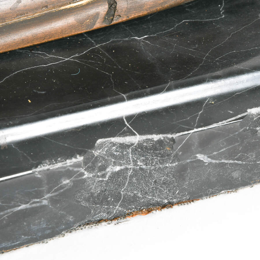 Metal Horses Sculpture on Marble Stand-9