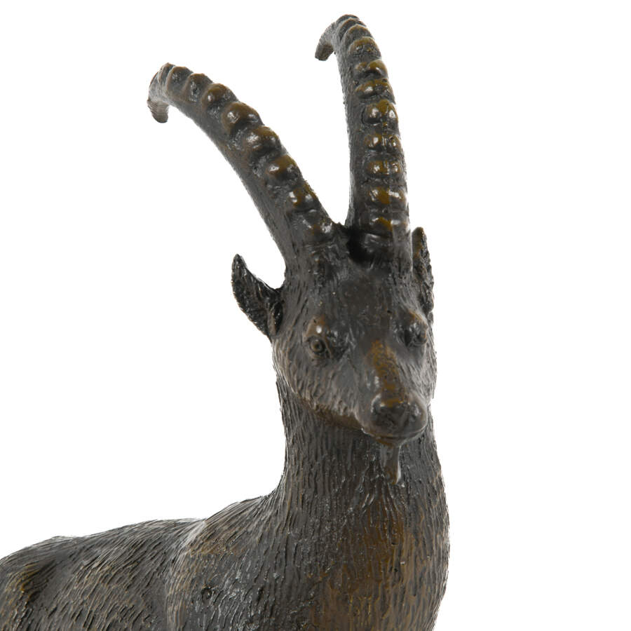 Lost Wax Cast Ibex Family Bronze Sculpture-6