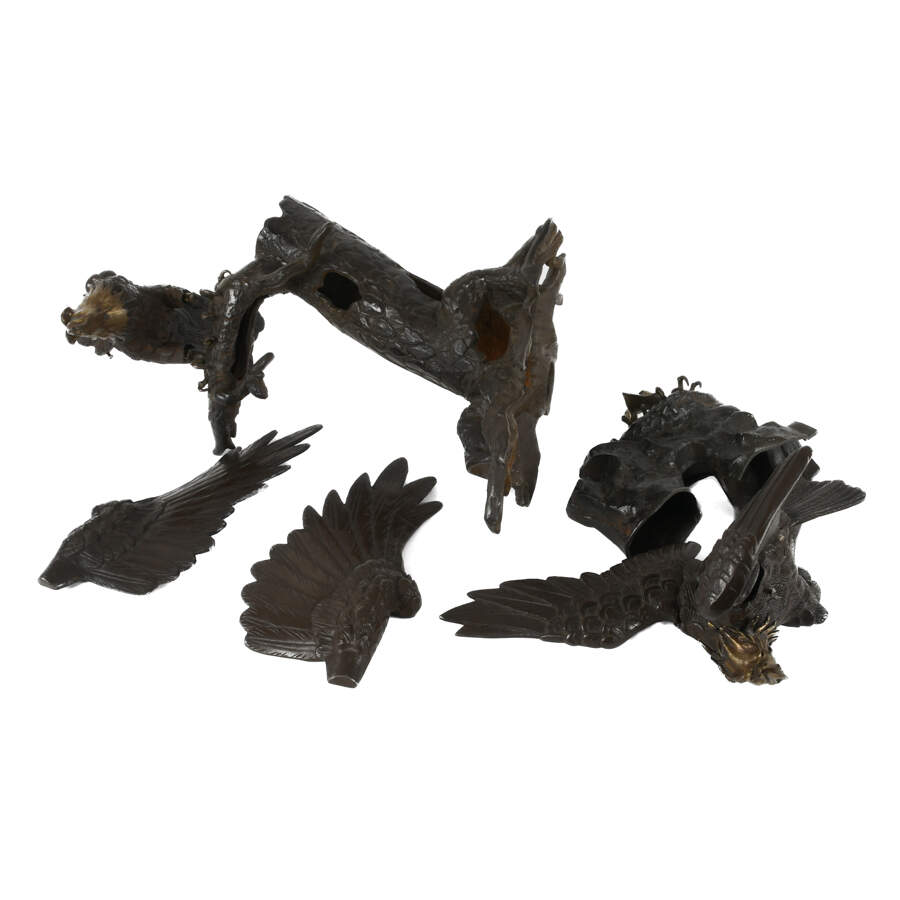 Oversized Bronze Eagle Sculpture-12