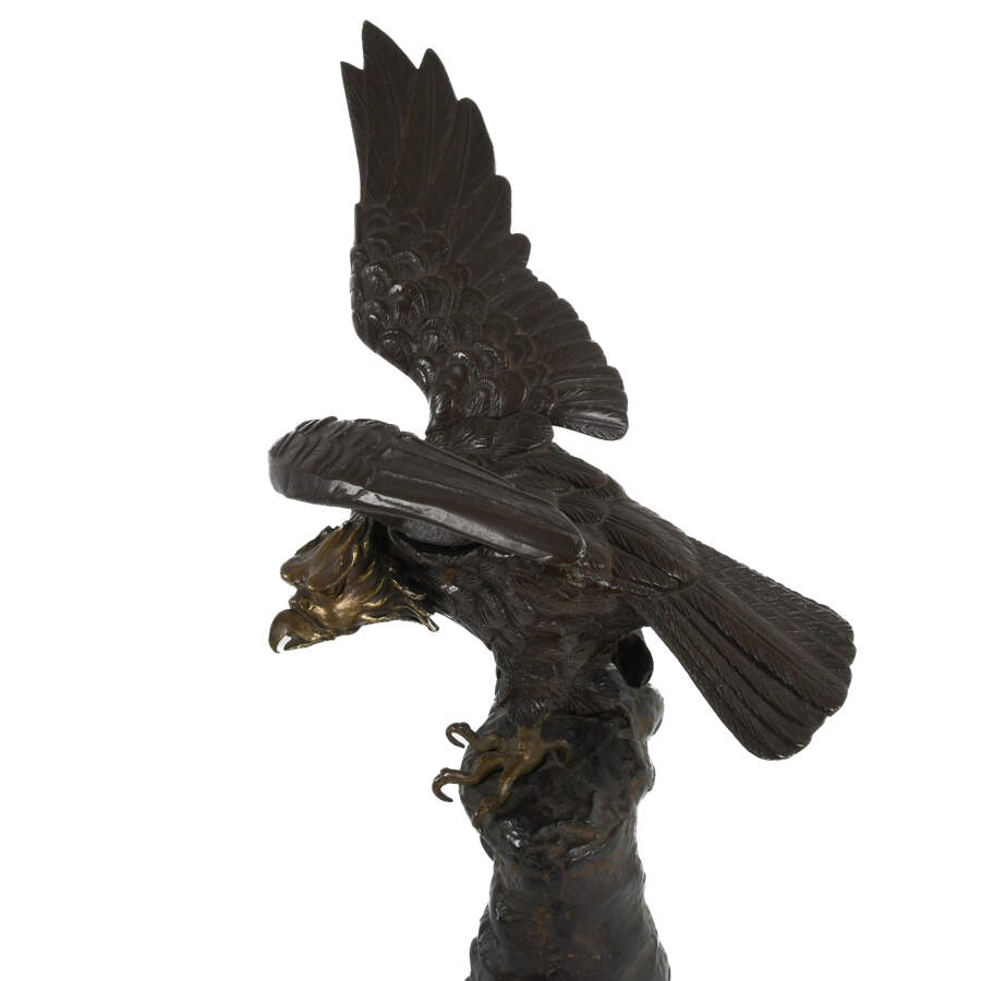 Oversized Bronze Eagle Sculpture-11