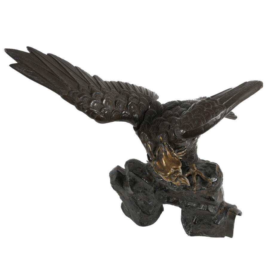 Oversized Bronze Eagle Sculpture-9