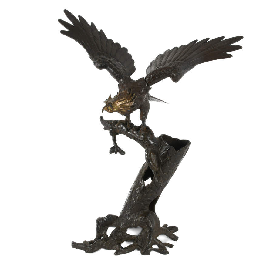 Oversized Bronze Eagle Sculpture-6