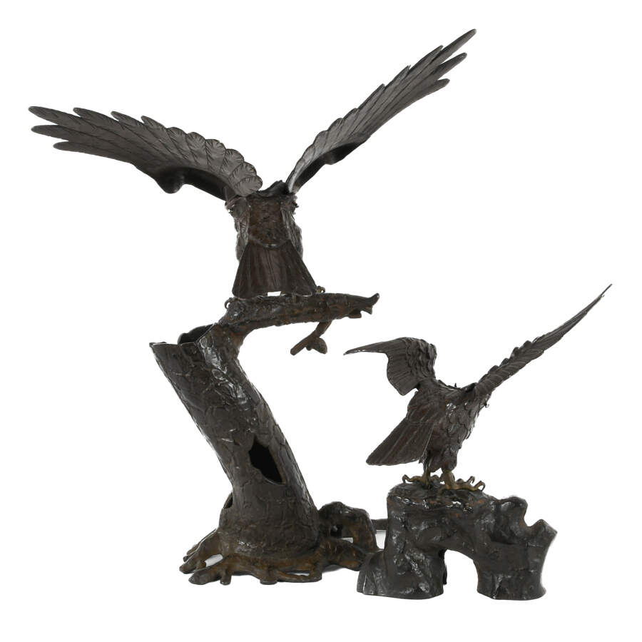 Oversized Bronze Eagle Sculpture-3