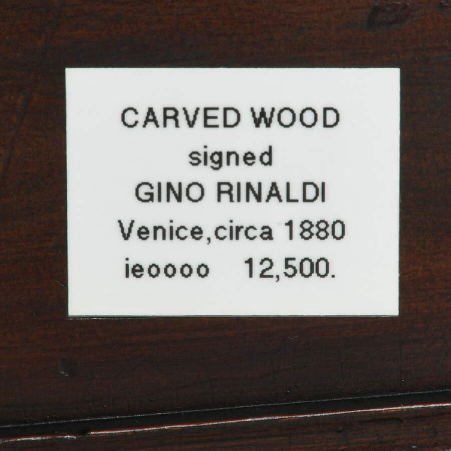 Antique Carved Wood Sculpture Signed by Gino Rinaldi-8