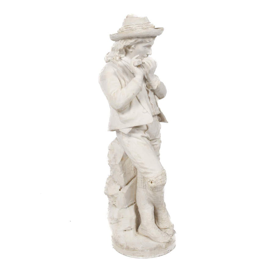 Antique Marble Statue of a Boy Playing the Flute-7