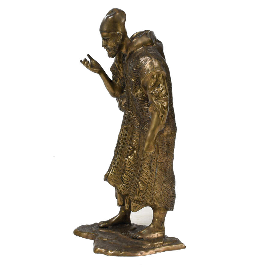 Nomadic Storyteller Brass Sculpture-4