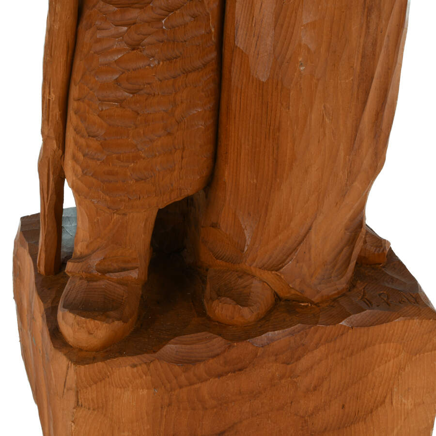 Hand-Carved Statue of Elder Couple-6