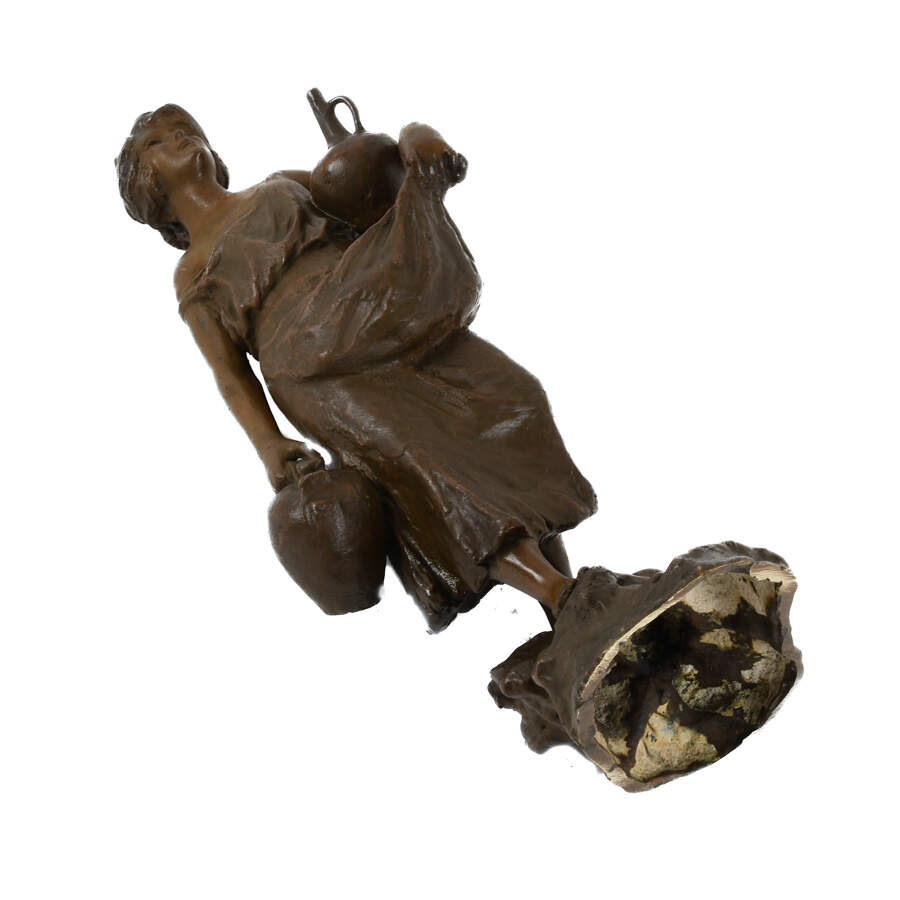 Bronze French Lady with Jugs of Wine Statue After Moreau-7