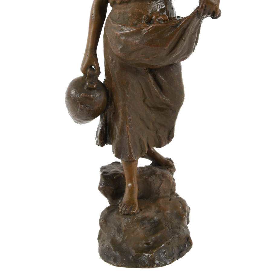Bronze French Lady with Jugs of Wine Statue After Moreau-3