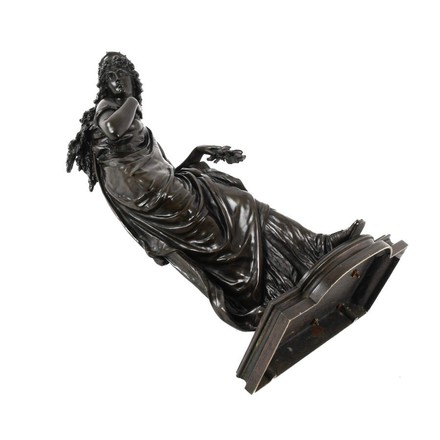 Sculpture by Moreau After Jacques Boustou Titled "Standing Classical Lady"-10