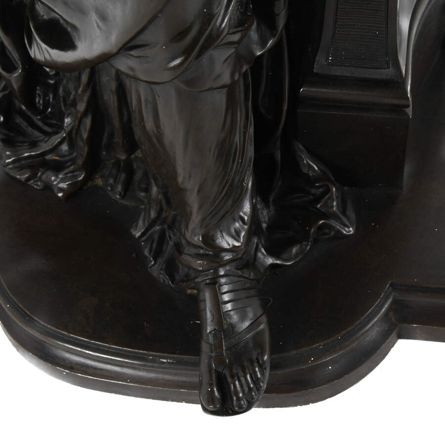 Sculpture by Moreau After Jacques Boustou Titled "Standing Classical Lady"-2