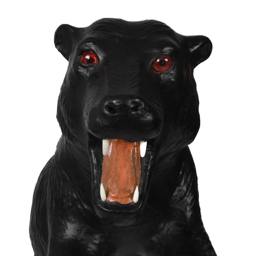 Antique Life-Size Potawatomi Black Bear Statue-3