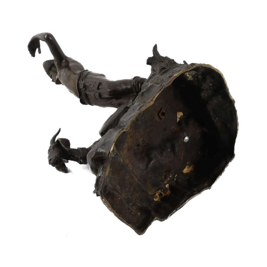 Metal Sculpture "Pastorello con Capra" Tommaso Campaiola-8