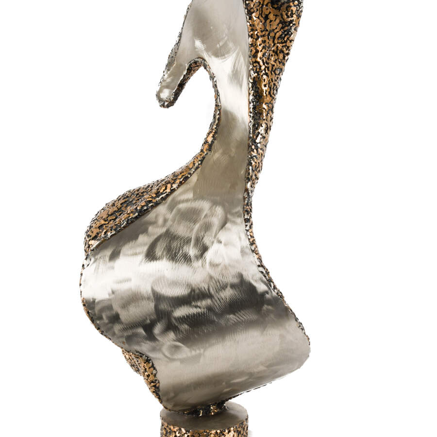 Signed Abstract Metal Sculpture-3