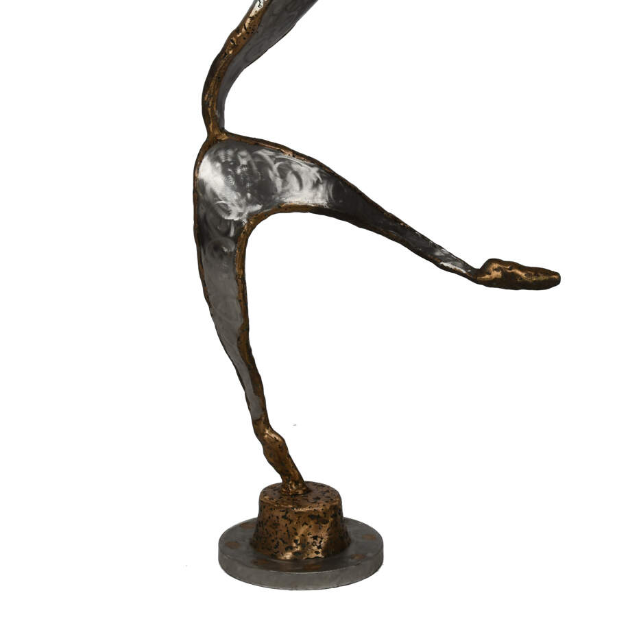 Mixed Metal Modernist Sculpture of a Dancer-3