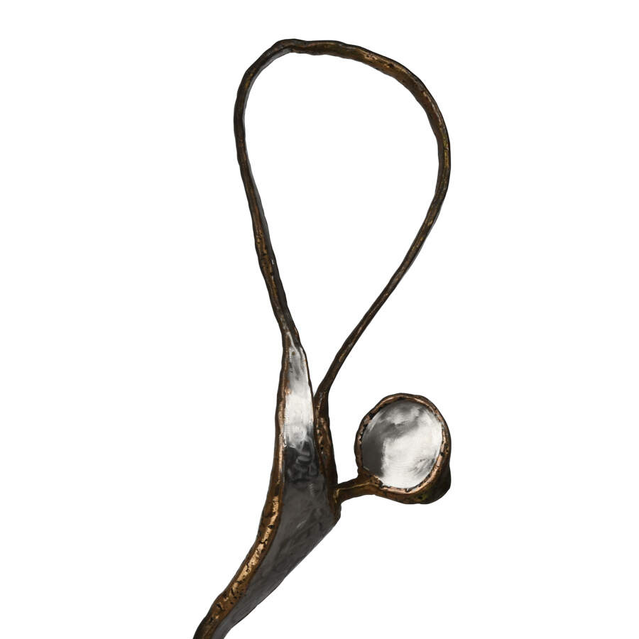 Mixed Metal Modernist Sculpture of a Dancer-2