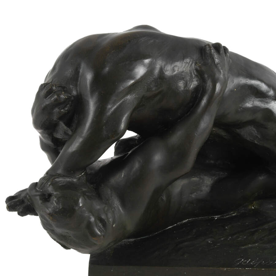 Bronze Tiger Sculpture by Jean M. Gaspar-2