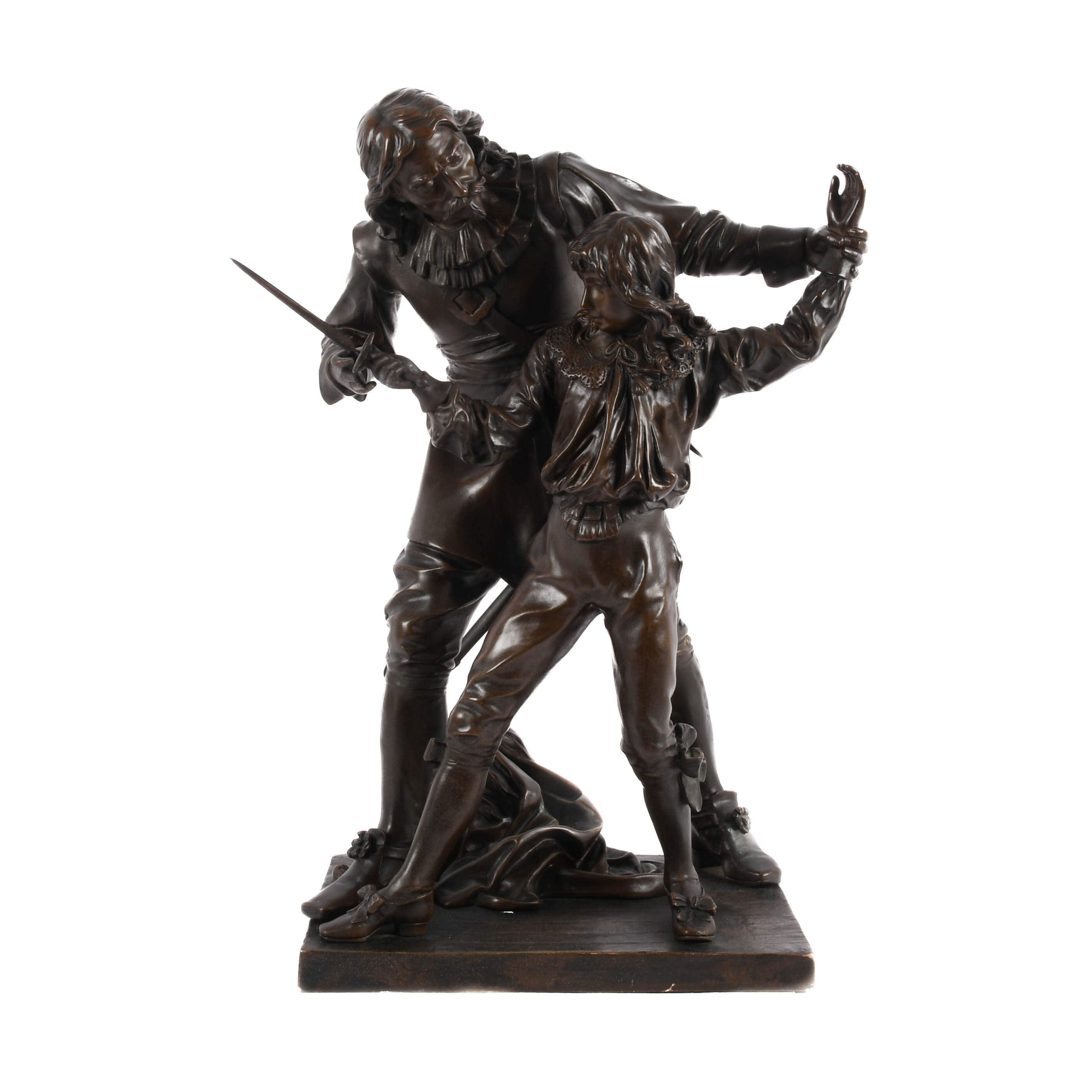 Bronze Sword Lesson Figure After Adrien Étienne Gaudez-1