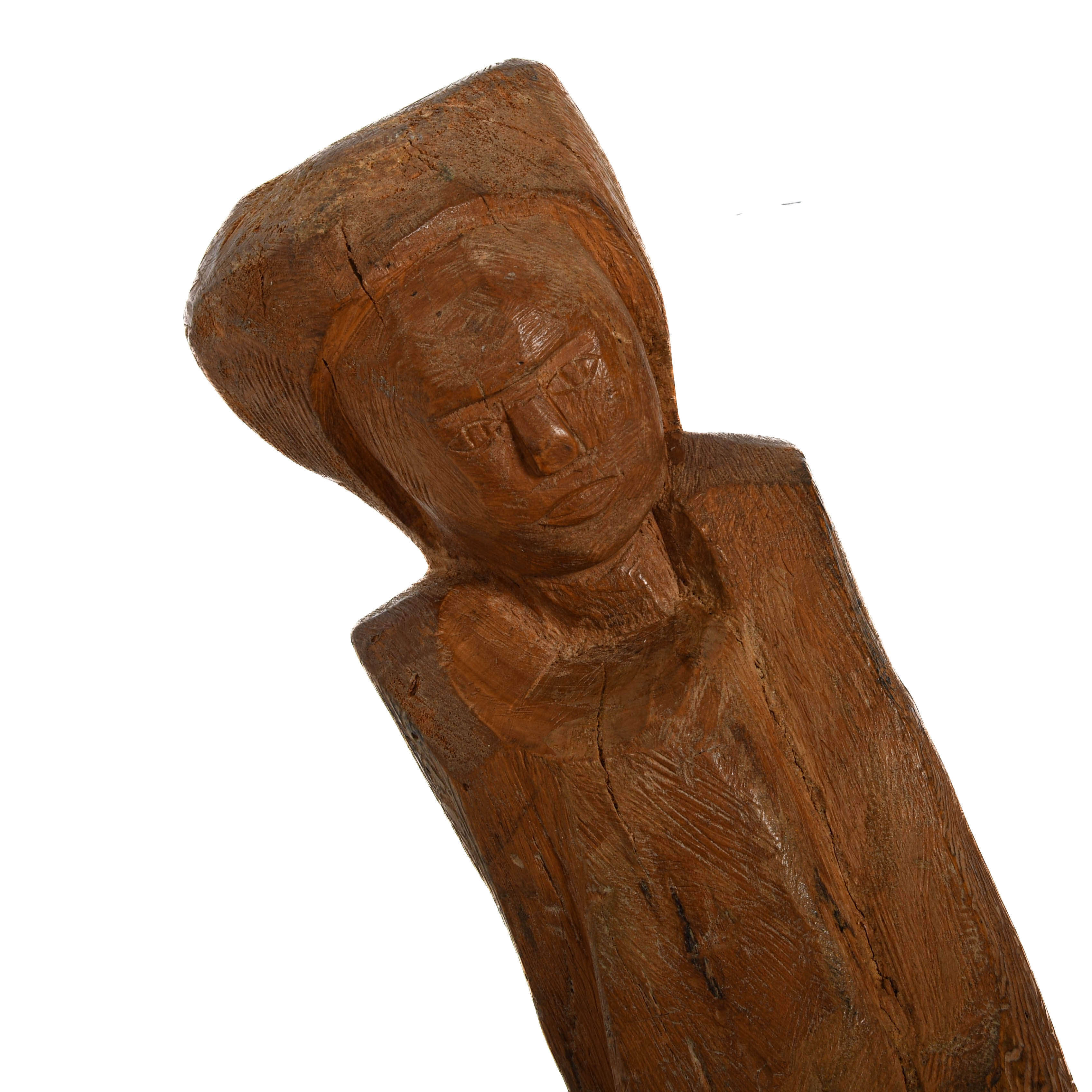 Signed Kallem Carved Wood Abstract Form Sculpture-7