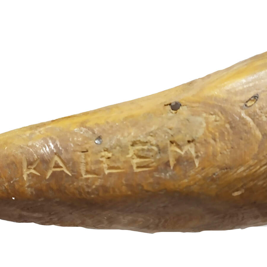 Signed Kallem Carved Wood Abstract Form Sculpture-2