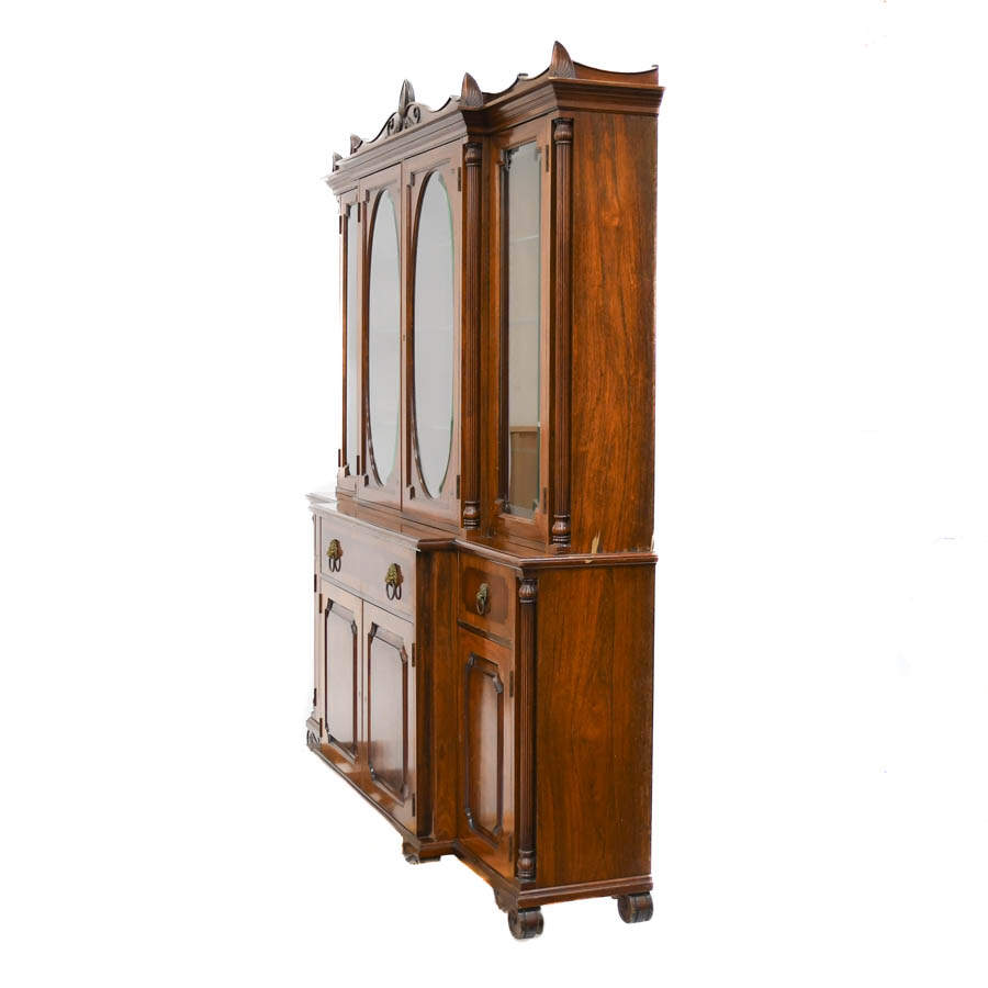 Traditional Mahogany Drop Front Secretary Cabinet-2