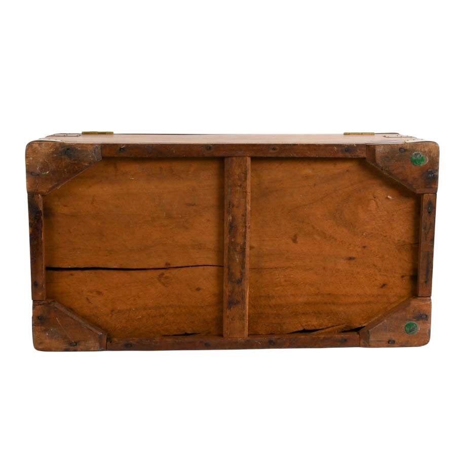 Antique Camphor Wood Tool Chest with Brass Hardware-8