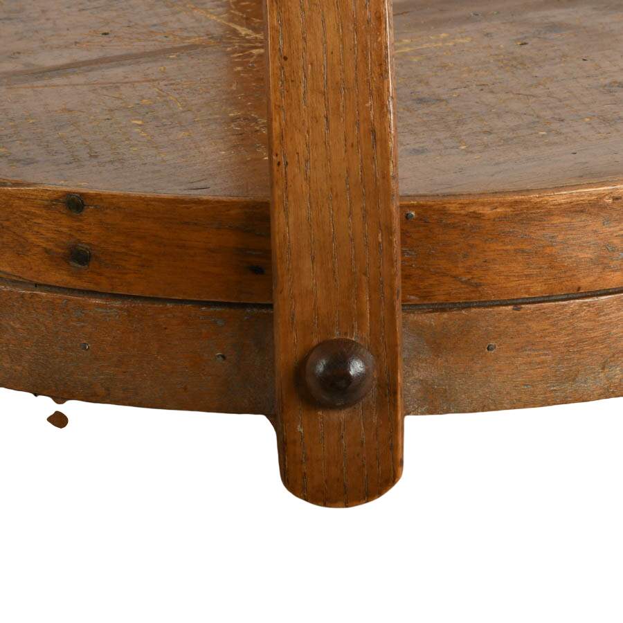 19th-Century Staved Wood Firkin Storage Pail-4