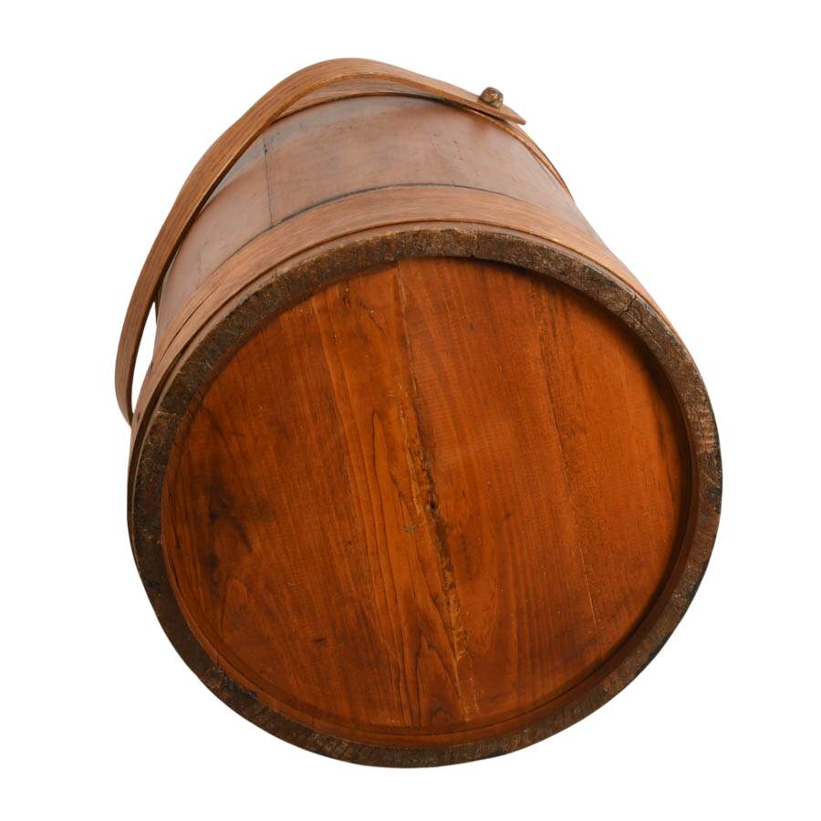 Antique Large Firkin Sugar Bucket-9