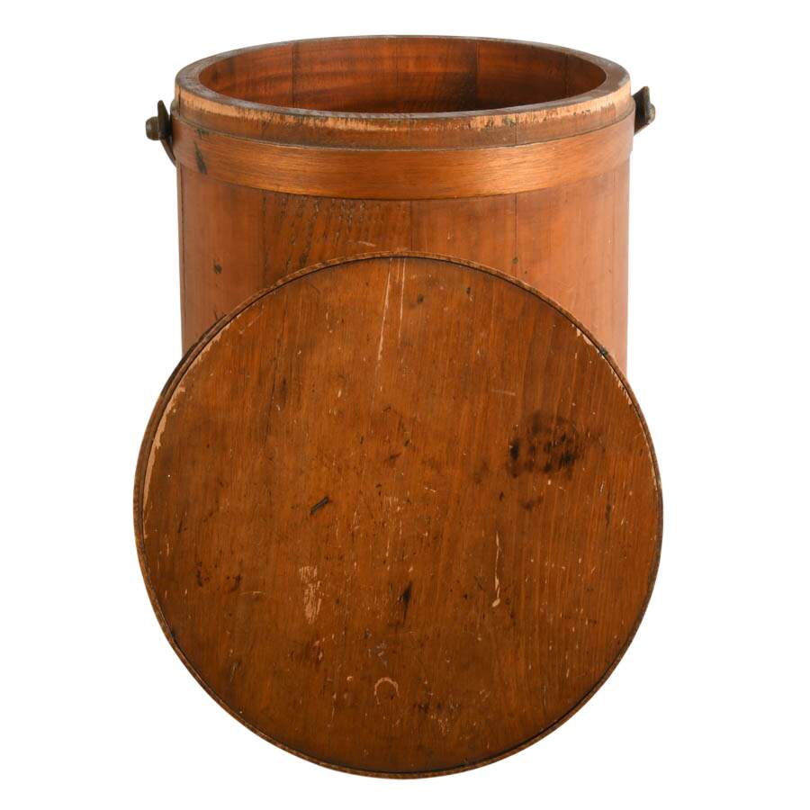 Antique Large Firkin Sugar Bucket-7