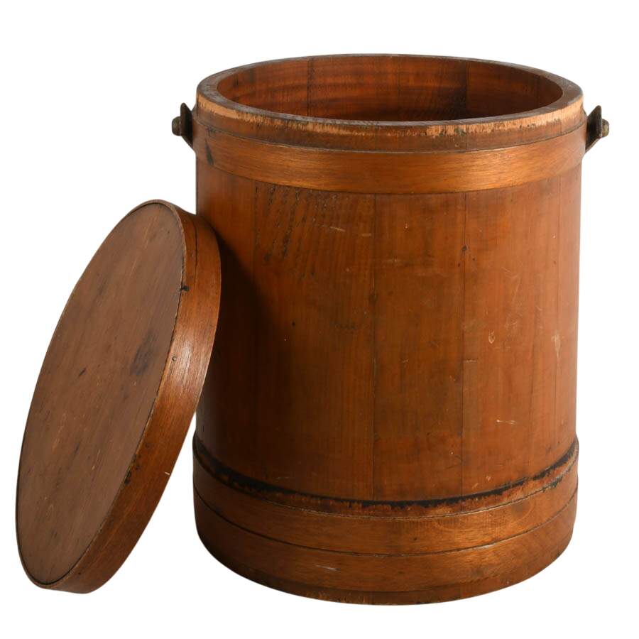 Antique Large Firkin Sugar Bucket-6