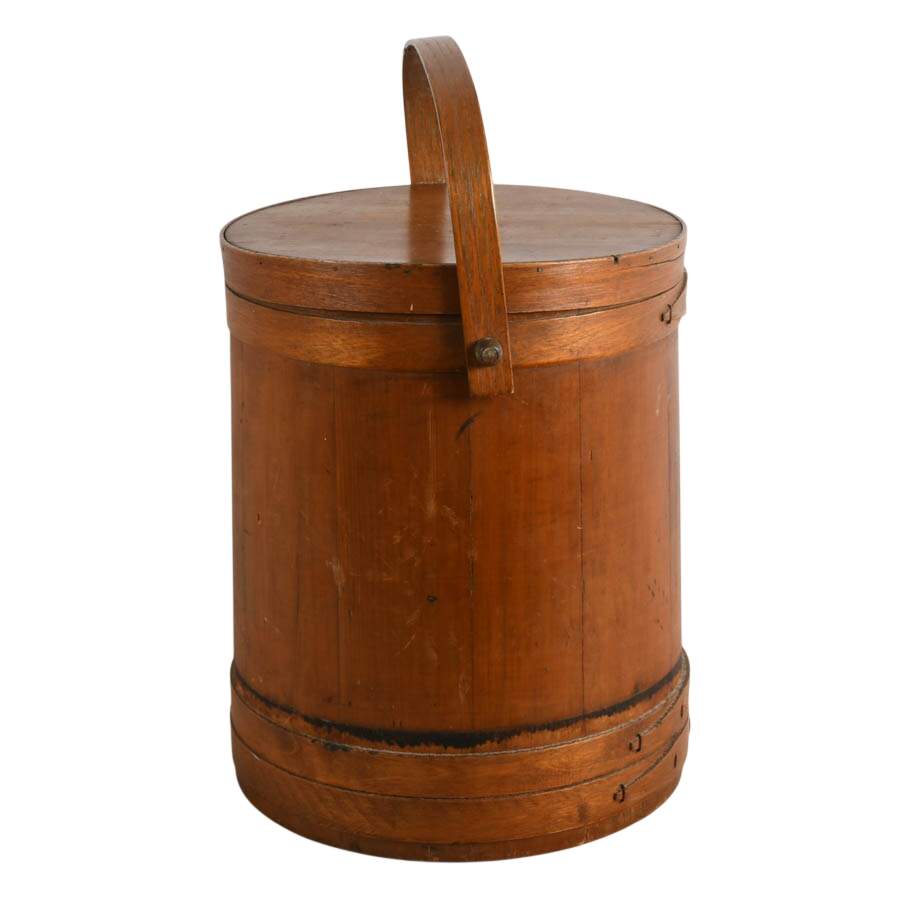 Antique Large Firkin Sugar Bucket-3