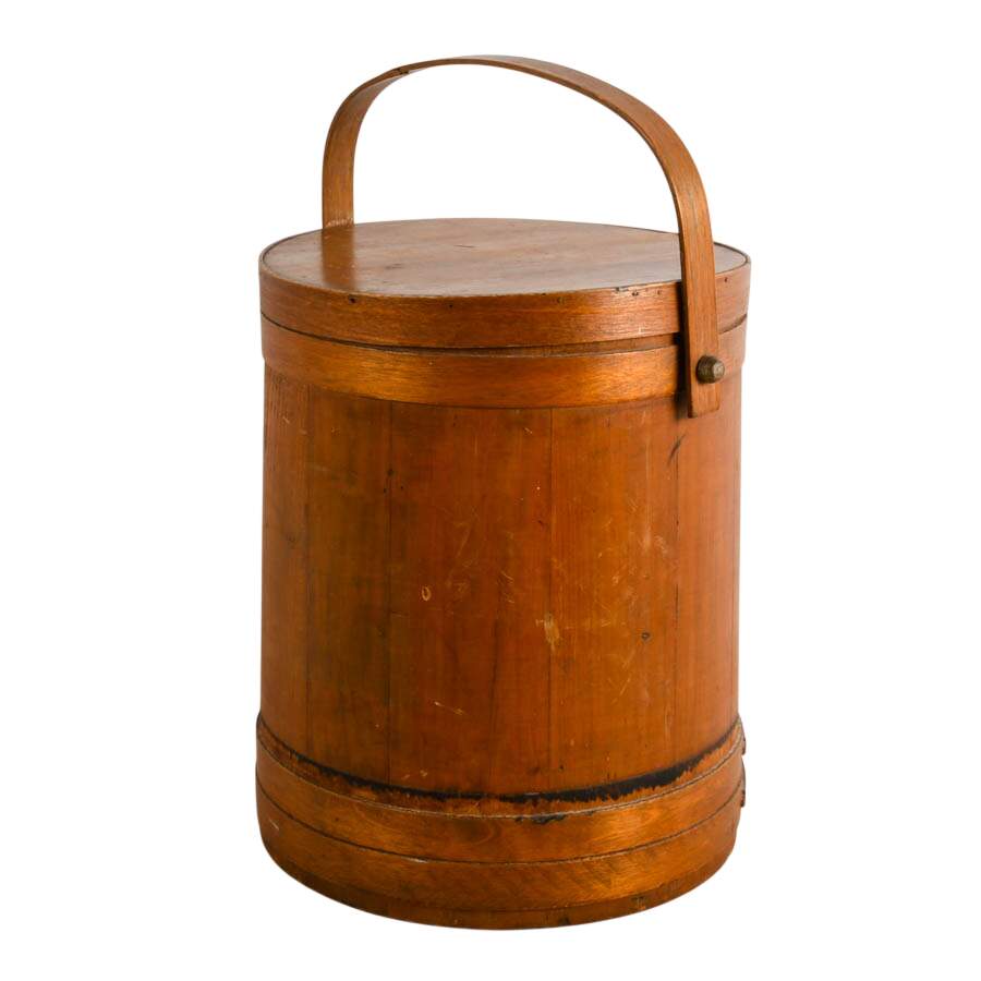Antique Large Firkin Sugar Bucket-2