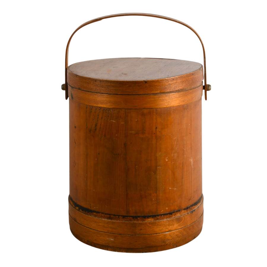 Antique Large Firkin Sugar Bucket-1