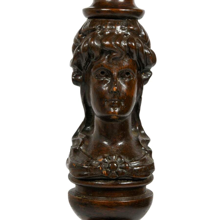 Antique Romanesque Mahogany Stand-7