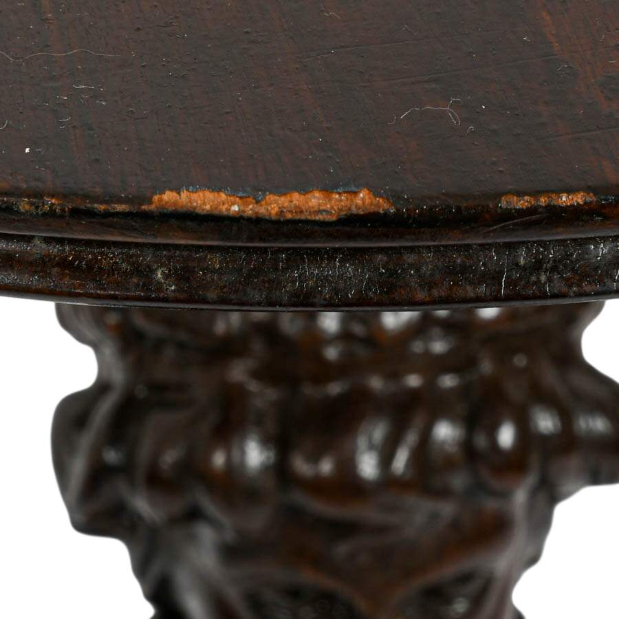 Antique Romanesque Mahogany Stand-6