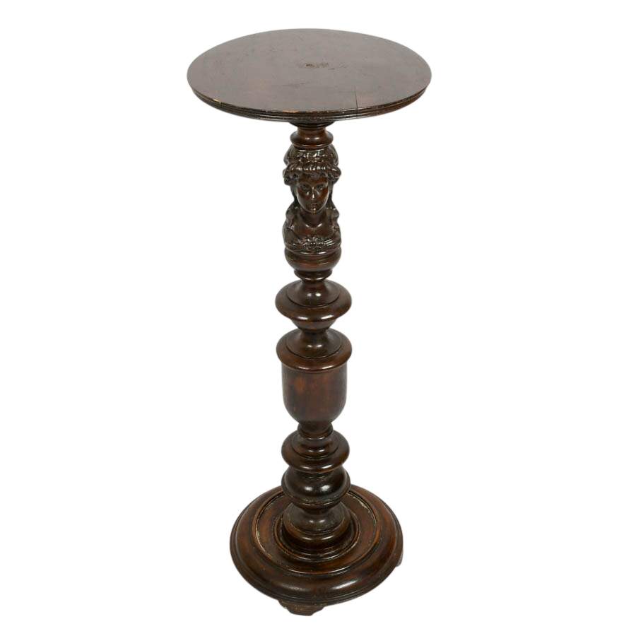 Antique Romanesque Mahogany Stand-2