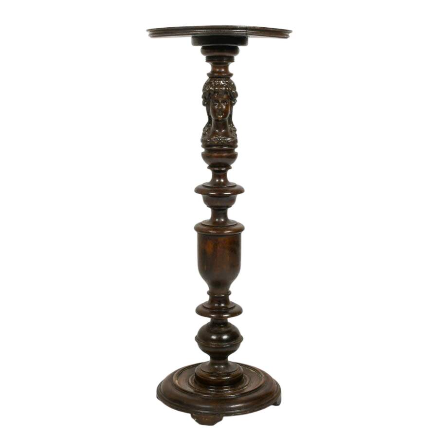 Antique Romanesque Mahogany Stand-1