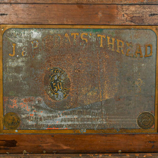 Antique Walnut J&P Coats Spool Cabinet-7