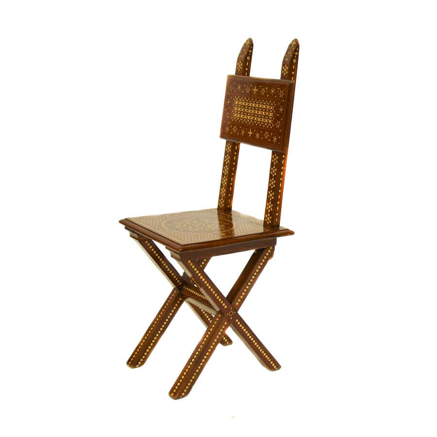 Antique Italian Inlaid Side Chair-4