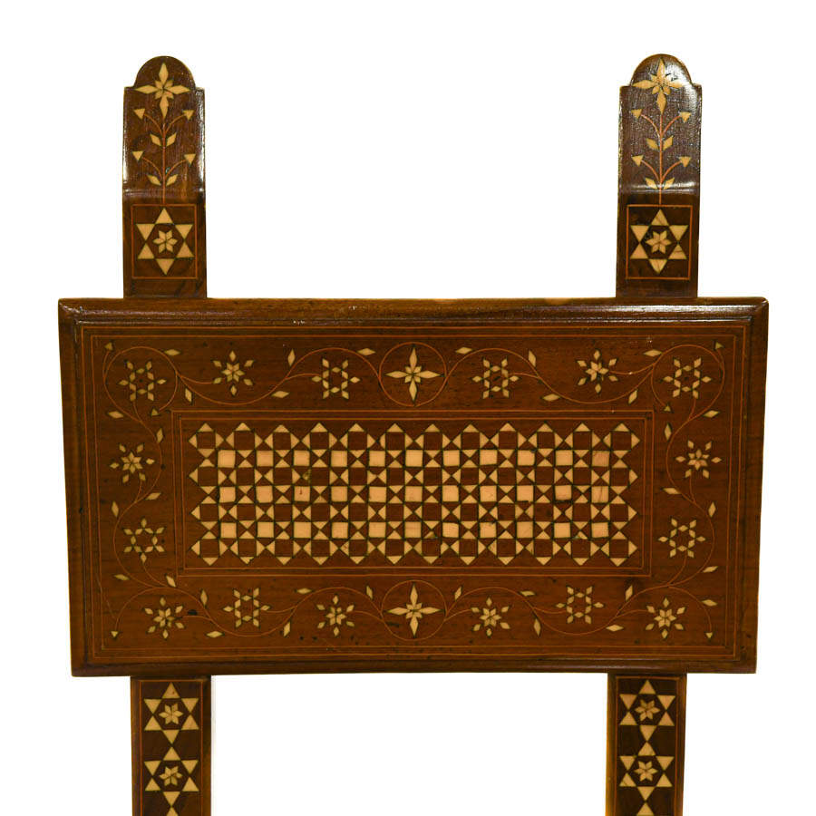 Antique Italian Inlaid Side Chair-3