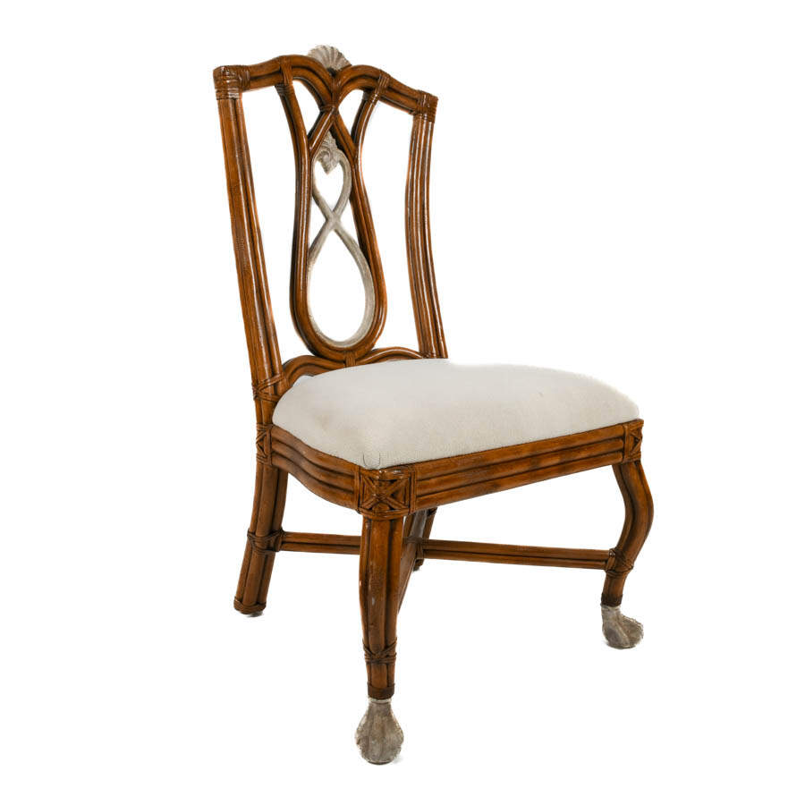 Casa Stradivari Bamboo and Rattan Ball-in-Claw Dining Chair-4