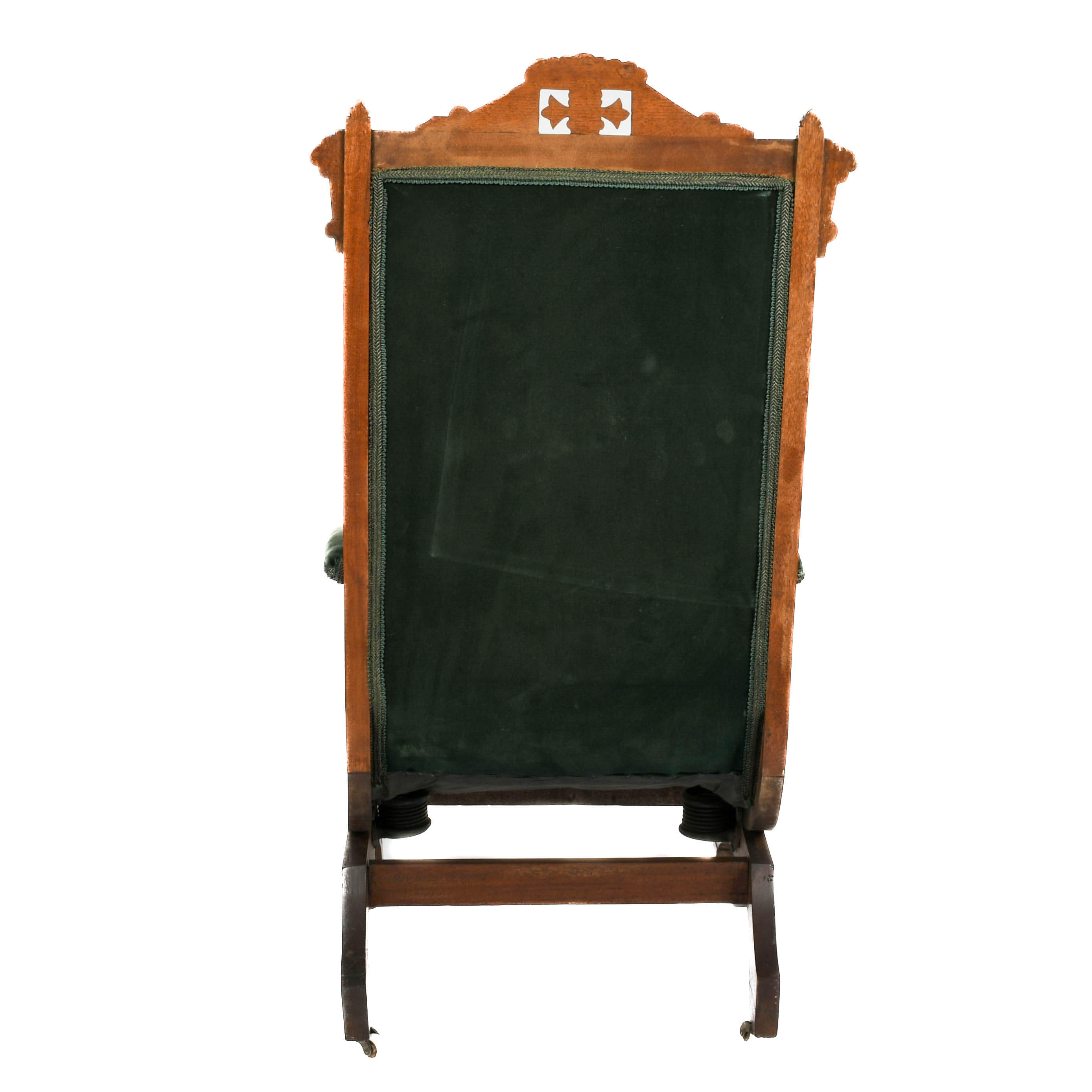 Antique Eastlake Carved Walnut Platform Rocking Chair-5