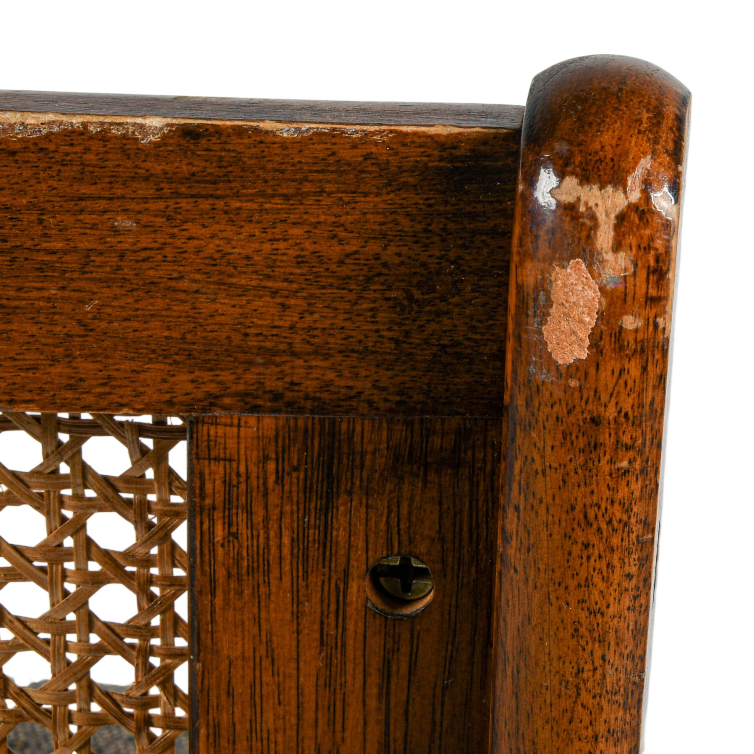 Oak Cane Back Bar Counter Stool-8
