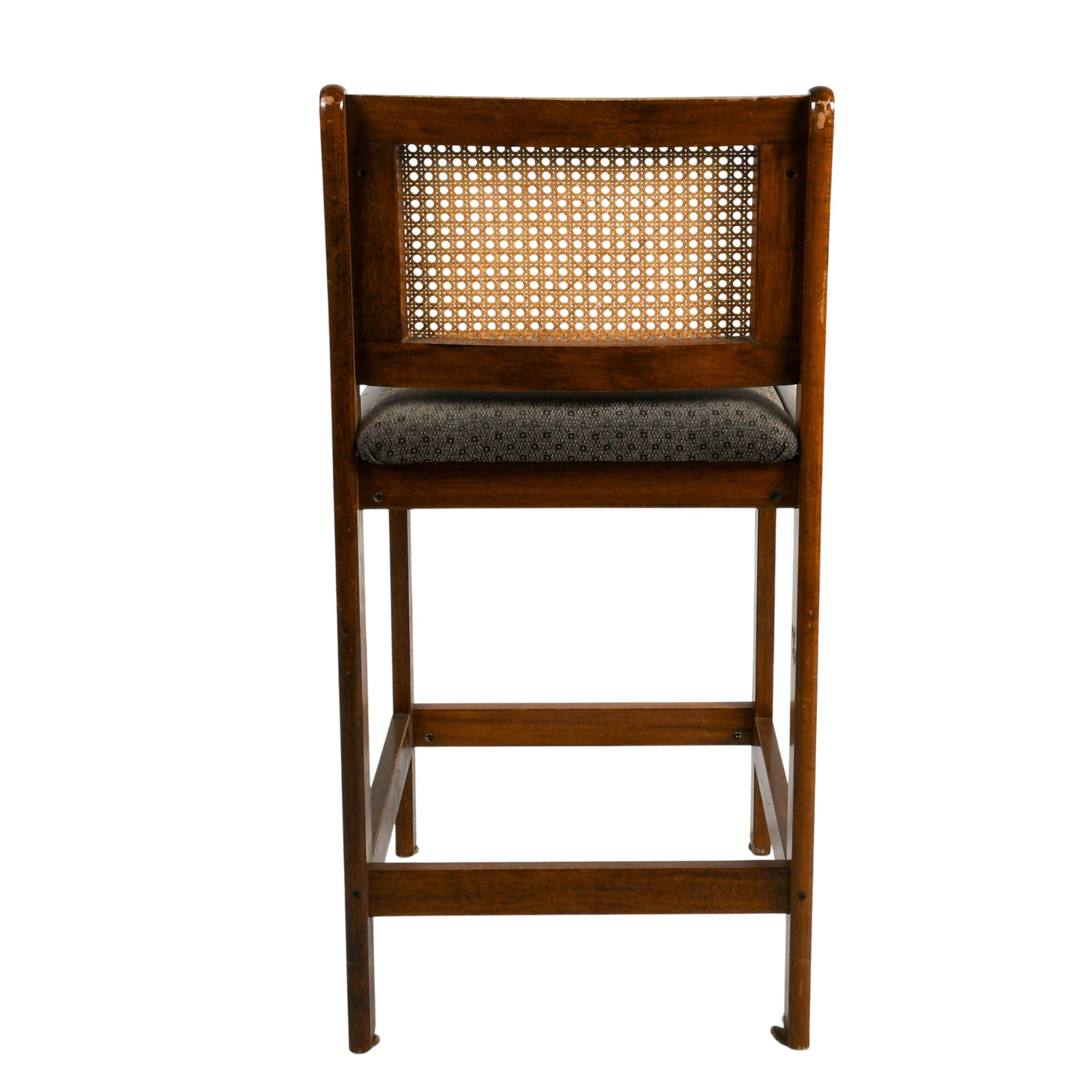 Oak Cane Back Bar Counter Stool-6