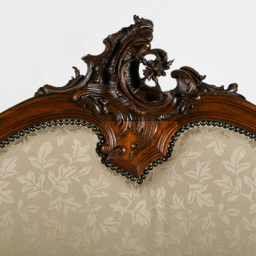 Antique Rococo Headboard Hall Bench-2