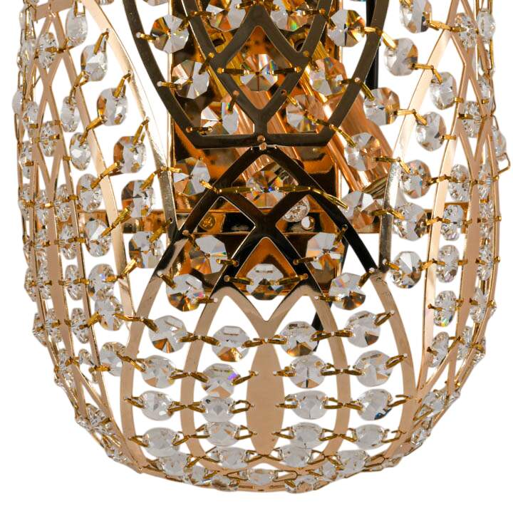 Steel and Crystal Arabesque Wall Lamp from VGnewtrend-3