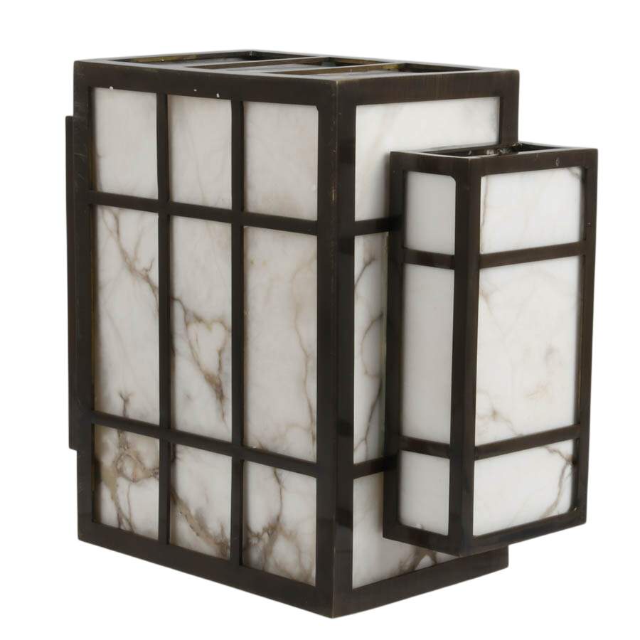Brass and Alabaster Wall Fixture-2