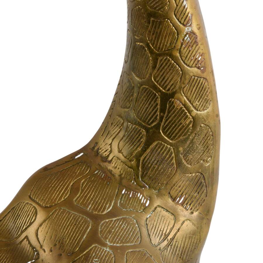 Mid-Century Modern Tall Brass Giraffe Sculpture-10