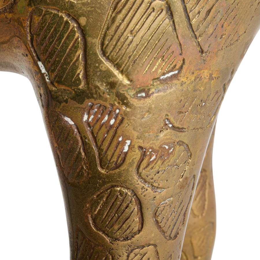 Mid-Century Modern Tall Brass Giraffe Sculpture-9
