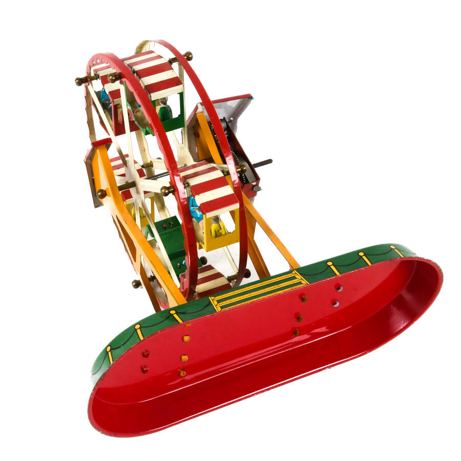 German Tin Litho Key Ferris Wheel Toy-5